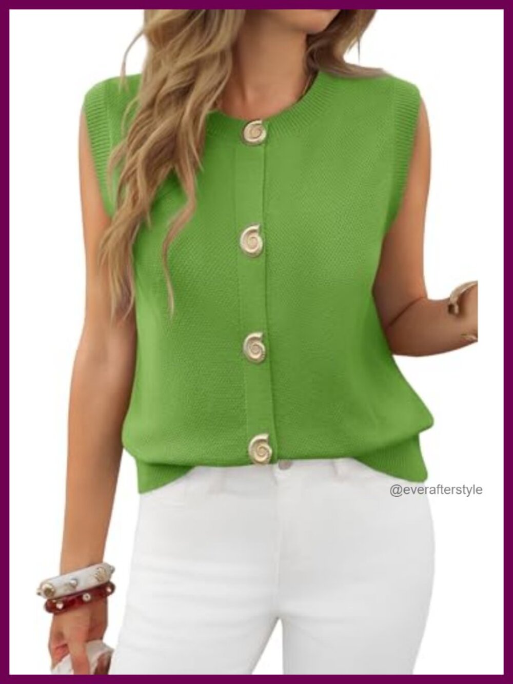Cropped Sleeveless Sweater Vest Button Up Knit Tank Top
